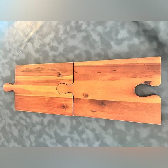 Puzzle Style Charcuterie Boards 2pc set NEW without tags cutting board - Picture 2 of 3